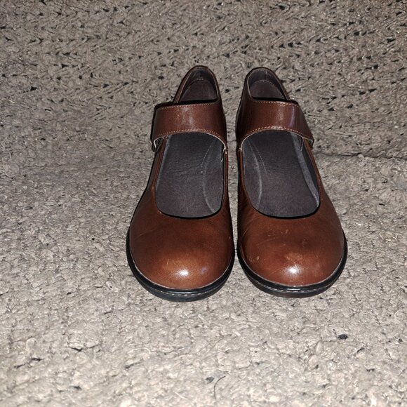 DANSKO- Bess-Brown Kidskin Leather Mary Janes-Sz 38/7.5-Excellent - Picture 3 of 8